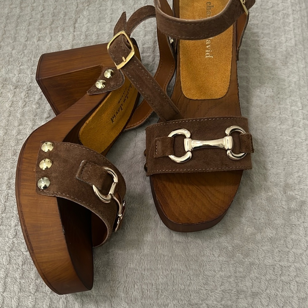 Charles David Exposed Sandal Size 37 NWOT